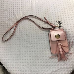 PB & J Purse Bling & Jewelry Pink Leather Tassels